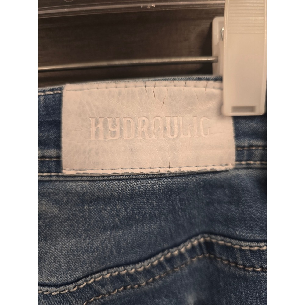 Hydraulic Nolita Mid Rise Skinny Jeans Medium Wash Embellished Pockets 16W - Picture 7 of 7
